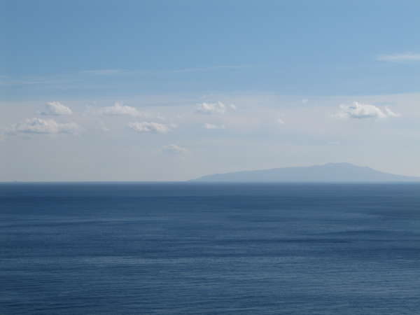 客室からの眺め　見渡す限り一面海　パノラマ４　伊豆大島方面