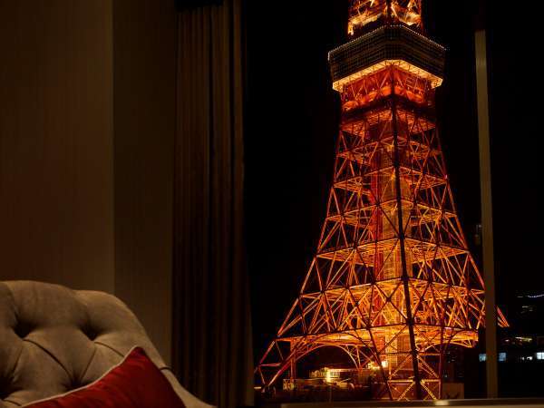 お部屋から望む東京タワーは圧巻です。