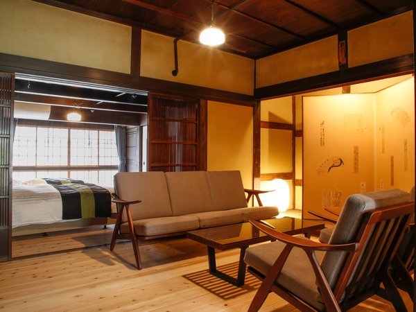 最終日 山﨑旅館Q 中門前屋 宿泊ペア招待券（素泊り）部屋萌黄（