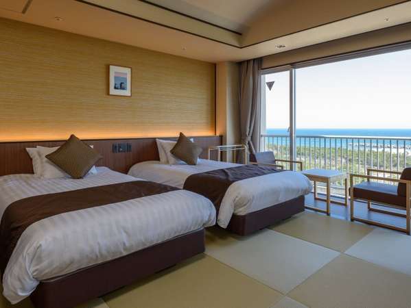 和室ベッドタイプ6畳☆世界の高級ホテルから選ばれる「シモンズ製」のベッドで極上の睡眠を体験ください。