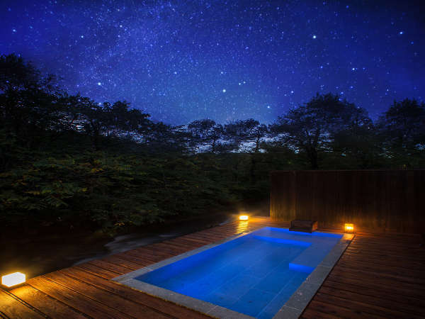 【貸切野天風呂◇湯場一寸-Issun-】 晴れた夜には絵画のような『満天の星空』を頭上に。