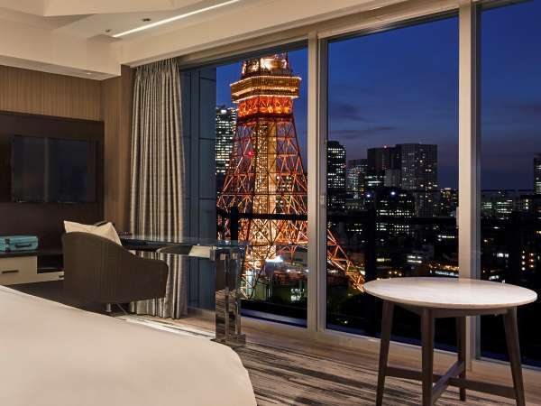 パノラミックのお部屋から見る東京タワーの夜景をご満喫ください。
