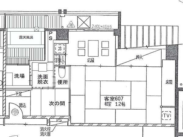 Urplais ホテル 旅館 宿泊施設の検索 露天風呂付き客室 菩提樹の間 平面図 有馬温泉御幸荘花結び