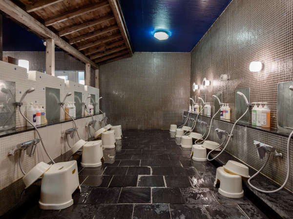 温泉大浴場:洗い場