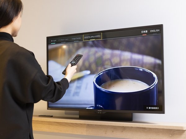 【客室】追加精算がないお客様は、客室のテレビ画面操作によりチェックアウトが可能です。