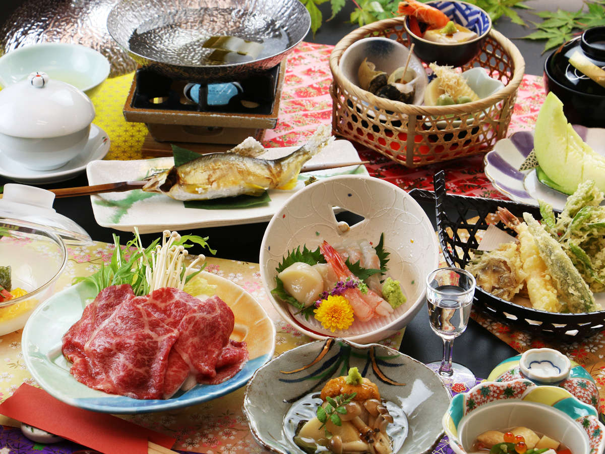 ◆【雪割草】黒毛和牛のしゃぶしゃぶと海の幸、地元野菜の品が自慢の贅沢コース。
