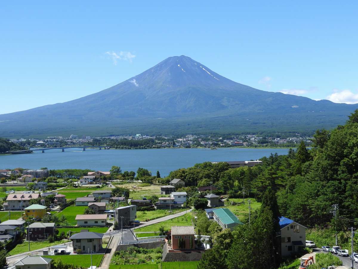 【風景：夏】鮮やかな緑と富士山の美しい雄姿に酔いしれて。