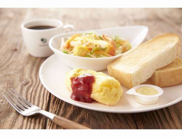 【朝食】ビタミンサラダ&チーズオムレツプレート