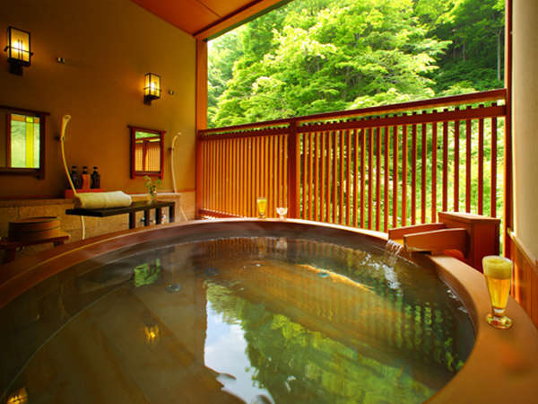 『別邸　一花一葉』客室露天風呂の一例