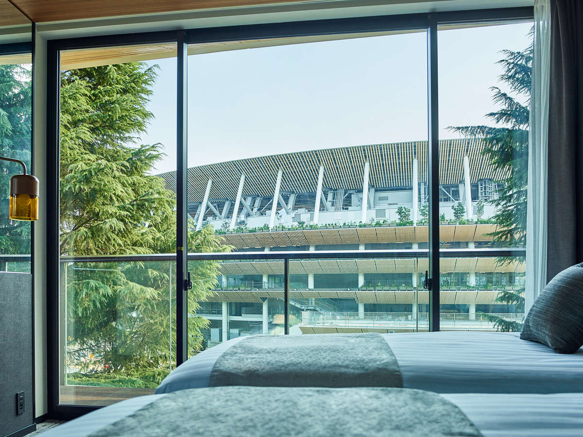 【国立競技場が間近にご覧いただけます】デラックスツイン（38.0㎡）ベッド幅1,230×2,060mm