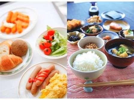 一日の活力は栄養満点の朝食からスタート!和洋バイキングスタイルです♪