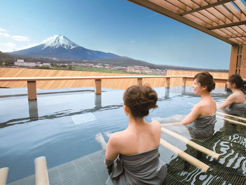 露天風呂富士山（男女時間制）／鐘山苑の大浴場もご利用頂けます