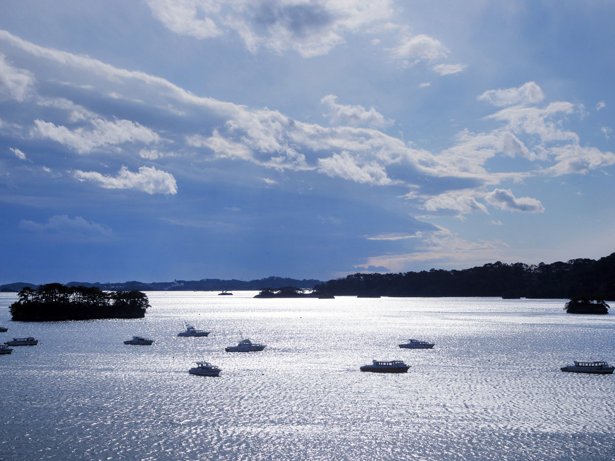 日本三景松島の風景を海側客室から一望できます