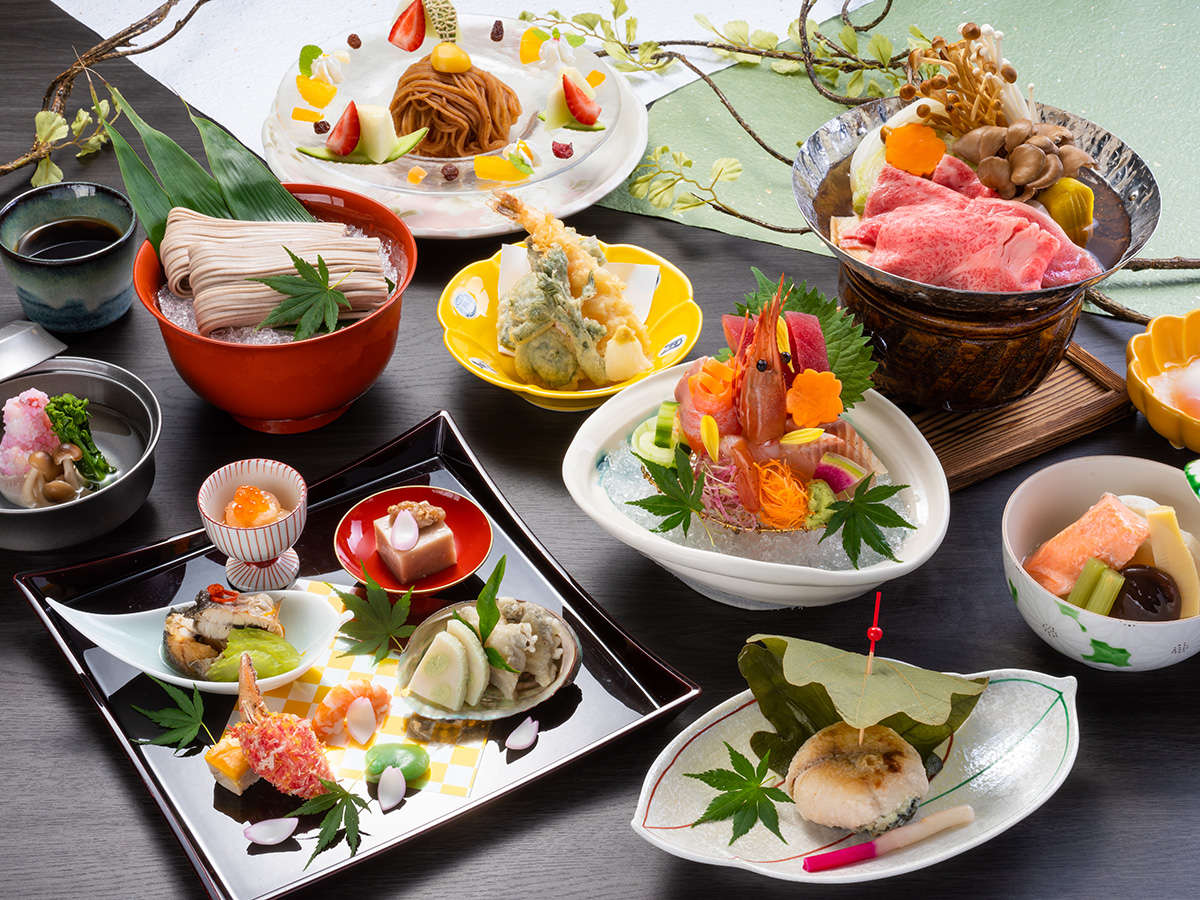 [日本料理]信州牛のすき焼きや、珍しい長野県産の魚もご用意。(イメージ)