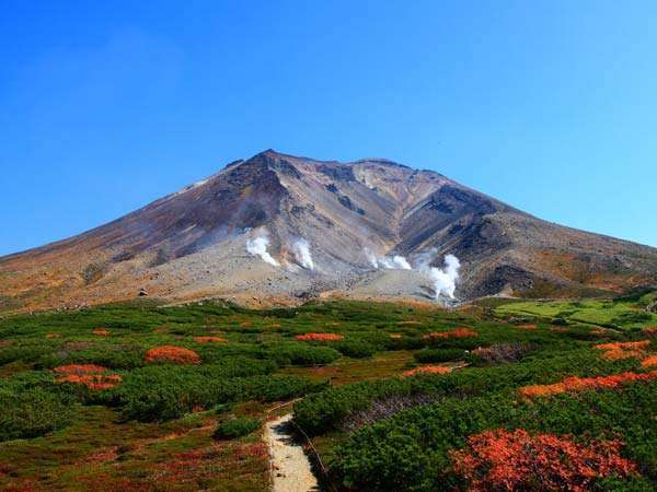 日本一早い紅葉！大雪山連邦の最高峰“旭岳”。北海道ならではの樹々の色づきをお楽しみ下さい。