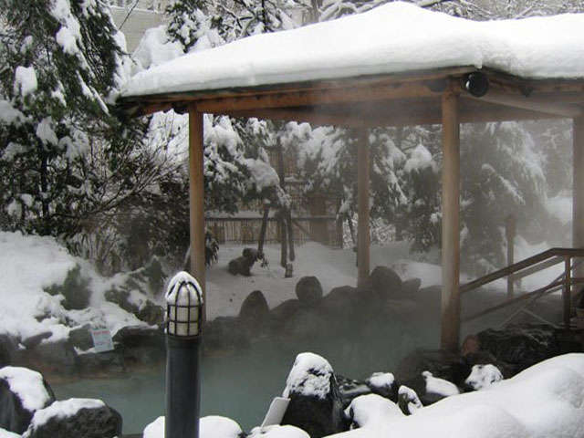 ◆庭園露天風呂　岩風呂／冬（一例）