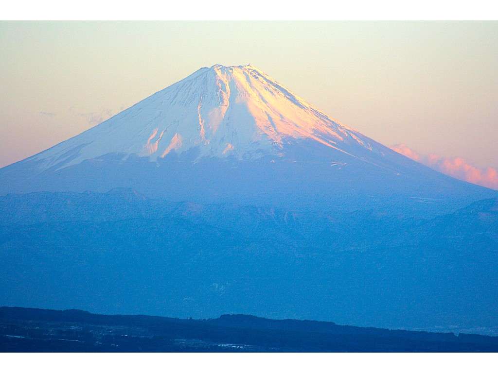 お庭や殆どの客室から見える日本一の富士山