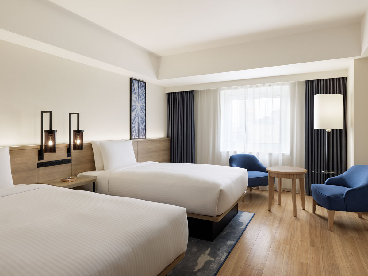 【ツインルーム】スーツケースを広げてもゆとりのある作り