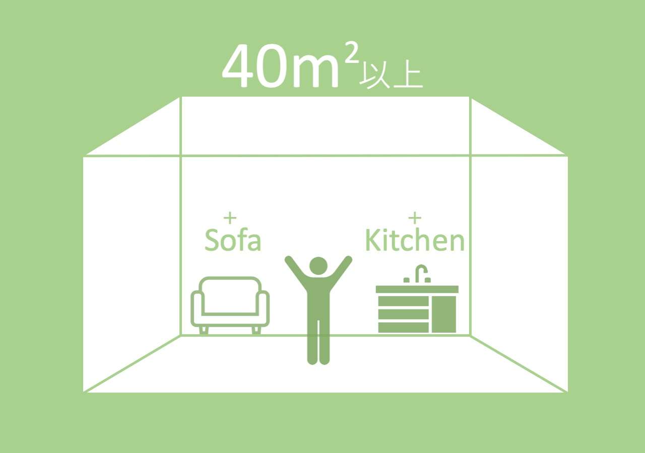 40u以上、ソファーあり、キッチンあり