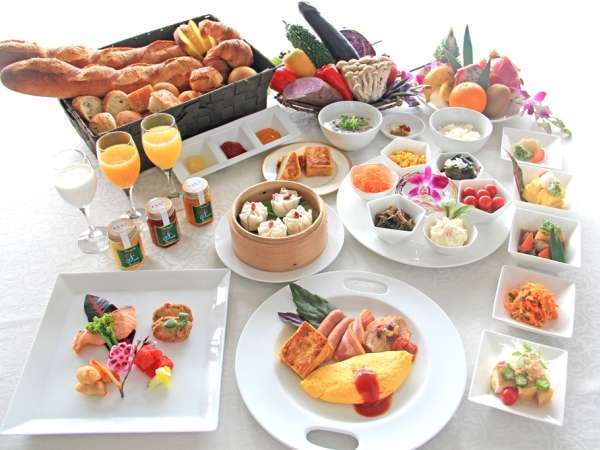 暖琉満菜の朝食バイキングイメージ。1日の始まりは美味しい朝食から。（朝食営業07：00-10:00）