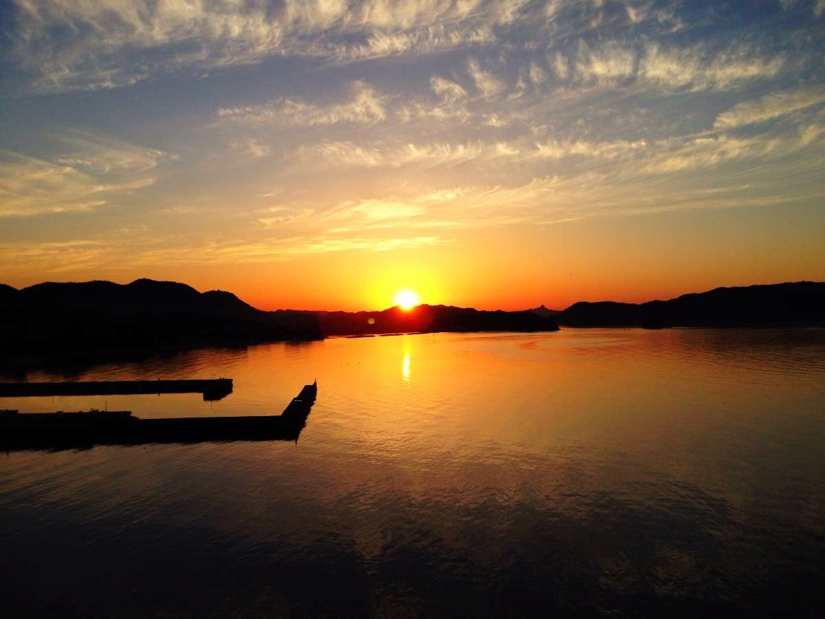 ◆【夕日】瀬戸内海に沈む夕日