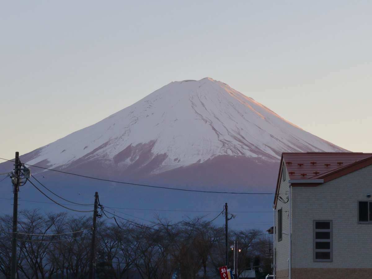 コテージと富士山です。
