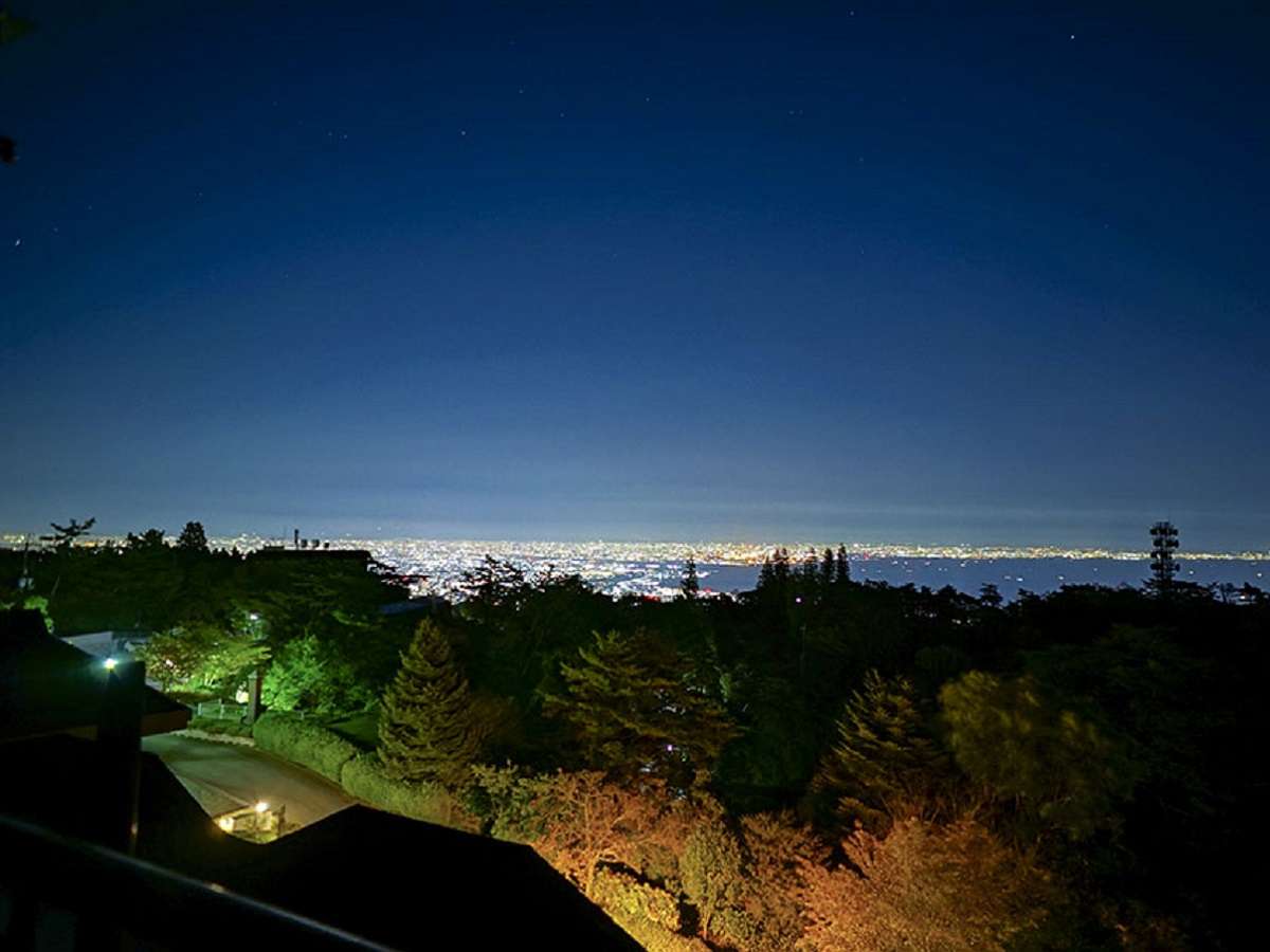 スカイビューテラスの夜景はまさに１０００万ドル！六甲山頂の夜景に癒されて下さい。