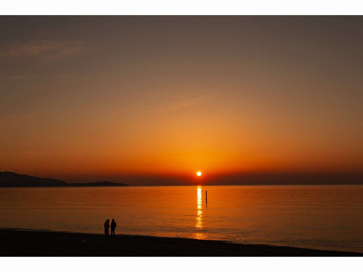 慶野松原海岸の夕陽