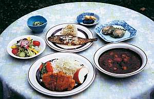 手作りの夕食