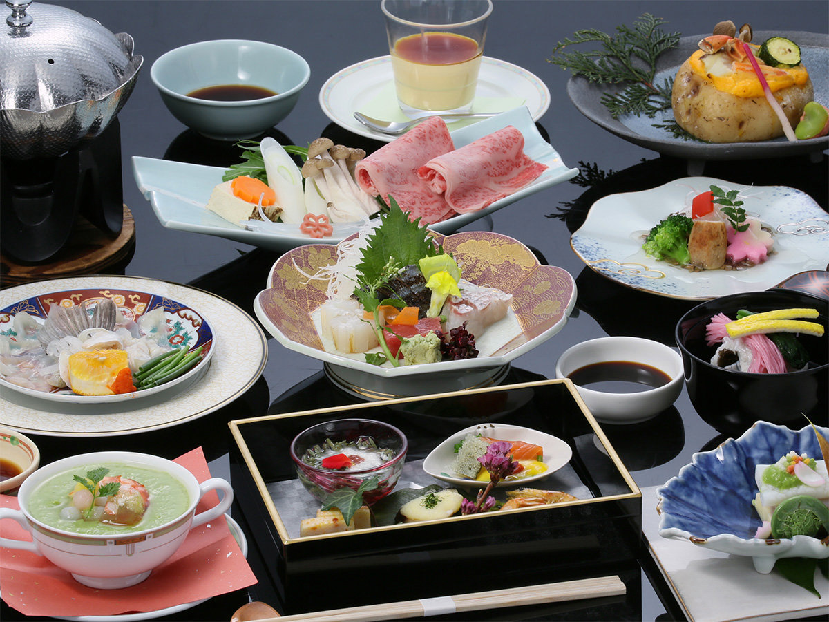 萩の旬魚や長萩和牛を取り入れた北門屋敷の会席料理（じゃらんnet掲載画像）