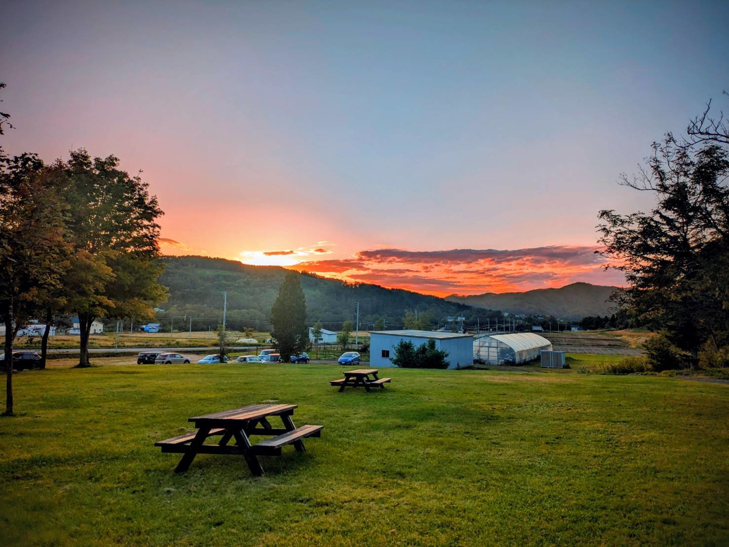 �G���g�����X���猩�n���R�X�͐�D�̎B�e�X�|�b�g�B�ʐ^��9�����{�̗[���ł��B