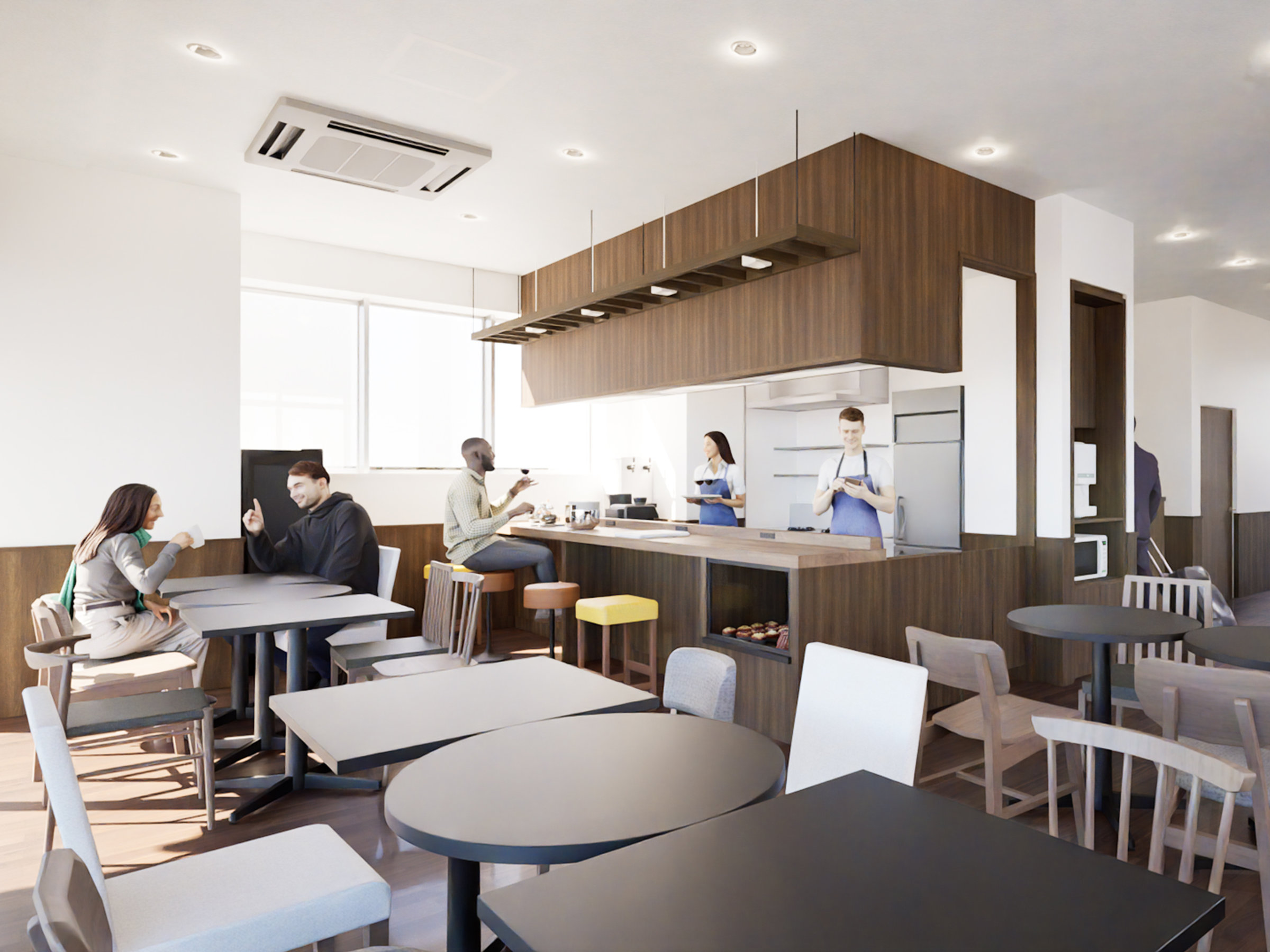 �y�J�t�F&BAR�z��1F���E�b�h���œ��ꂵ���f�U�C���Ŏ��R�̉����肪��������J�t�F��ԁi���H���j