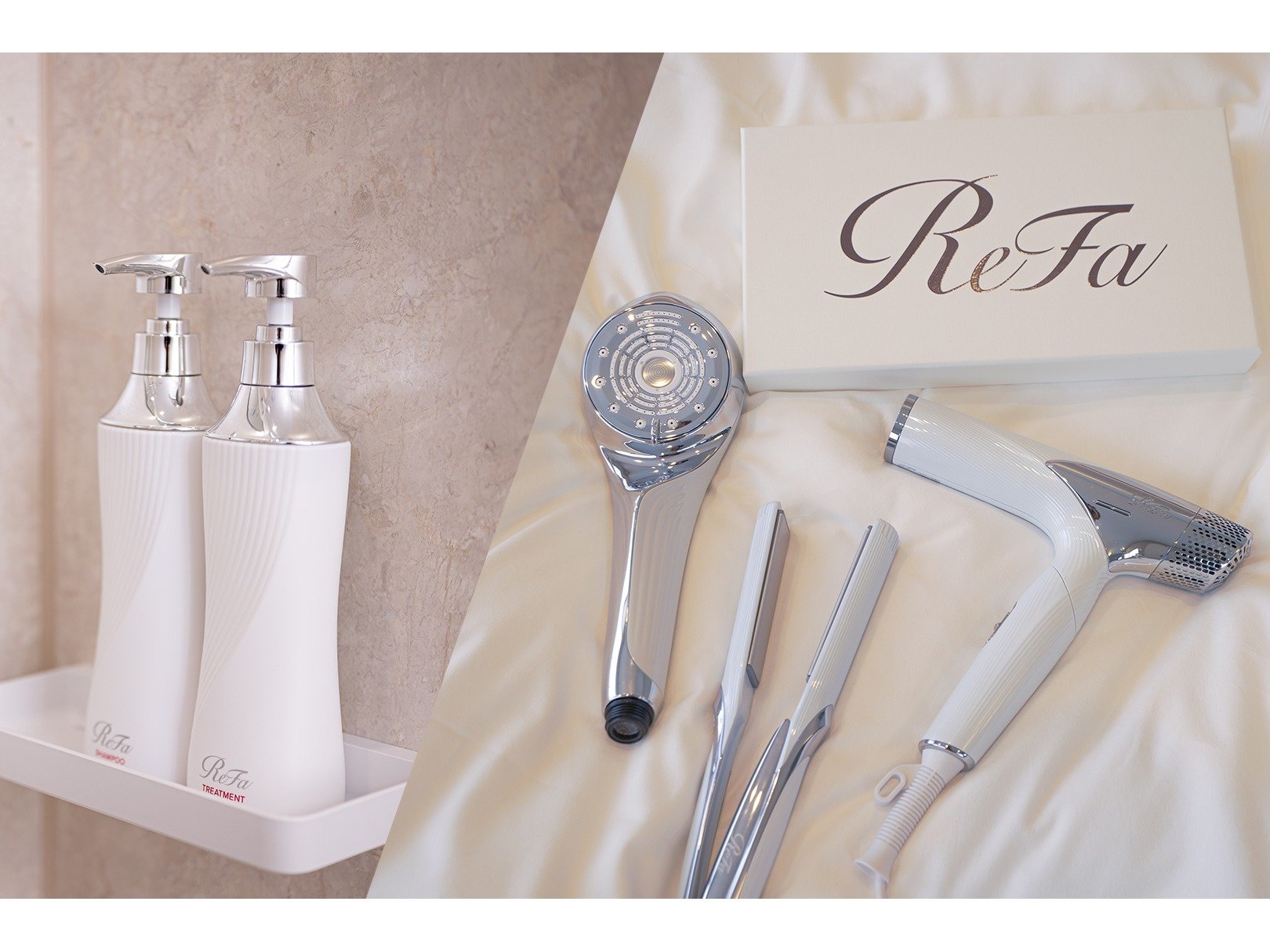 ReFa���A�V�����v�[�E�R���f�B�V���i�[�A�w�A�A�C�����ƃh���C���[�����p�ӂ��Ă���܂��B