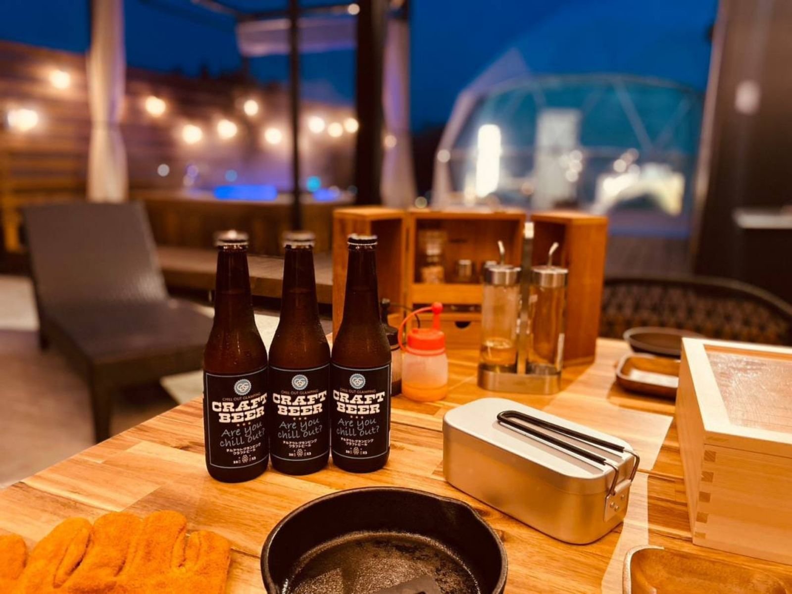 BBQ�e���g�ŃN���t�g�r�[��