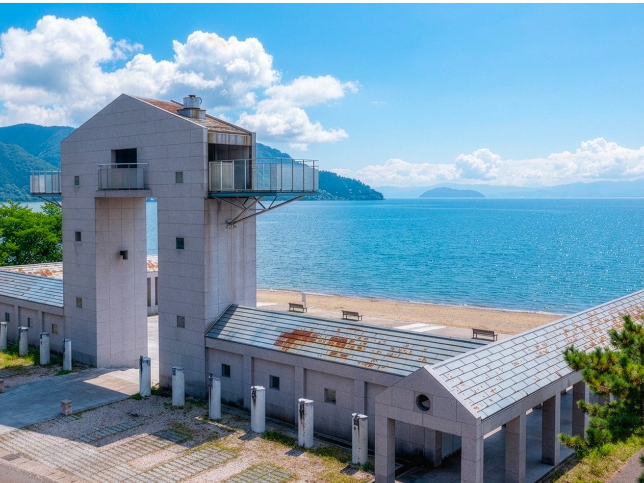 ���ٖڂ̑O�͔��i�΂̖����w�}�L�m�T�j�[�r�[�`�E�΂̃e���X�x