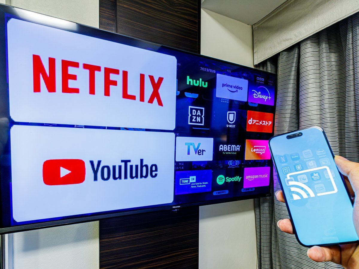 ����z�M�T�[�r�X��2�^�b�`�ŃX�}�z����e���r�̑��ʂɉf�����Ƃ��ł���u�L���X�g�@�\�v�������B