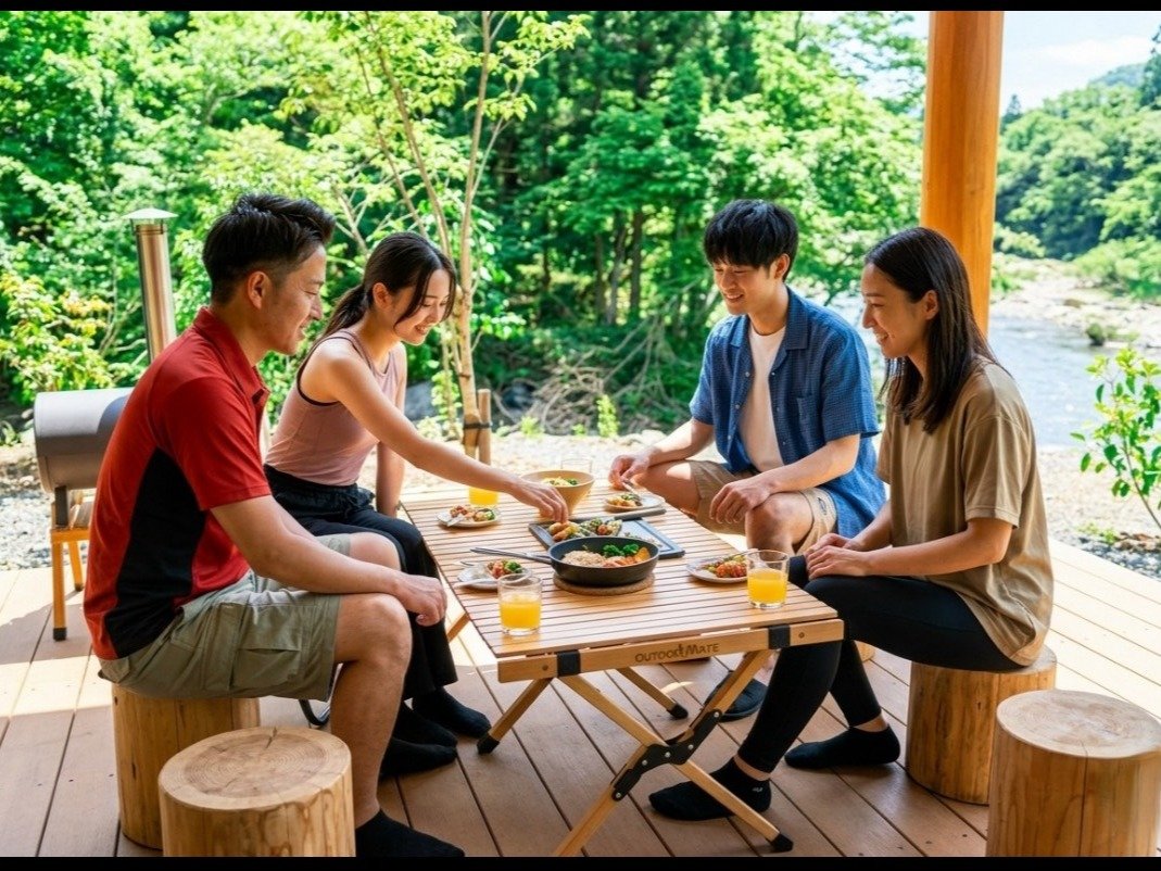 �����t���e���X��BBQ�𖞋i�B��ƐX�Ɉ͂܂ꂽ���ʂȎ���