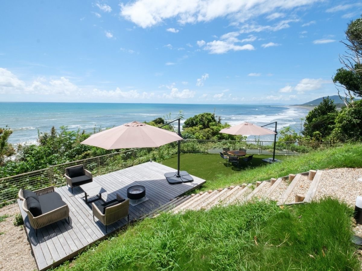 施設から一望できる水平線