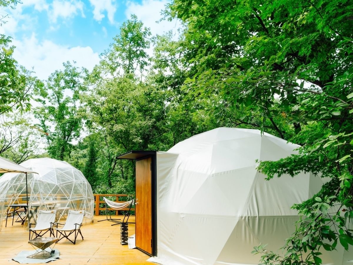 �΂ɉf���锒�̃h�[���B�厩�R�ɕ�����ĉ߂��������̋x�����B