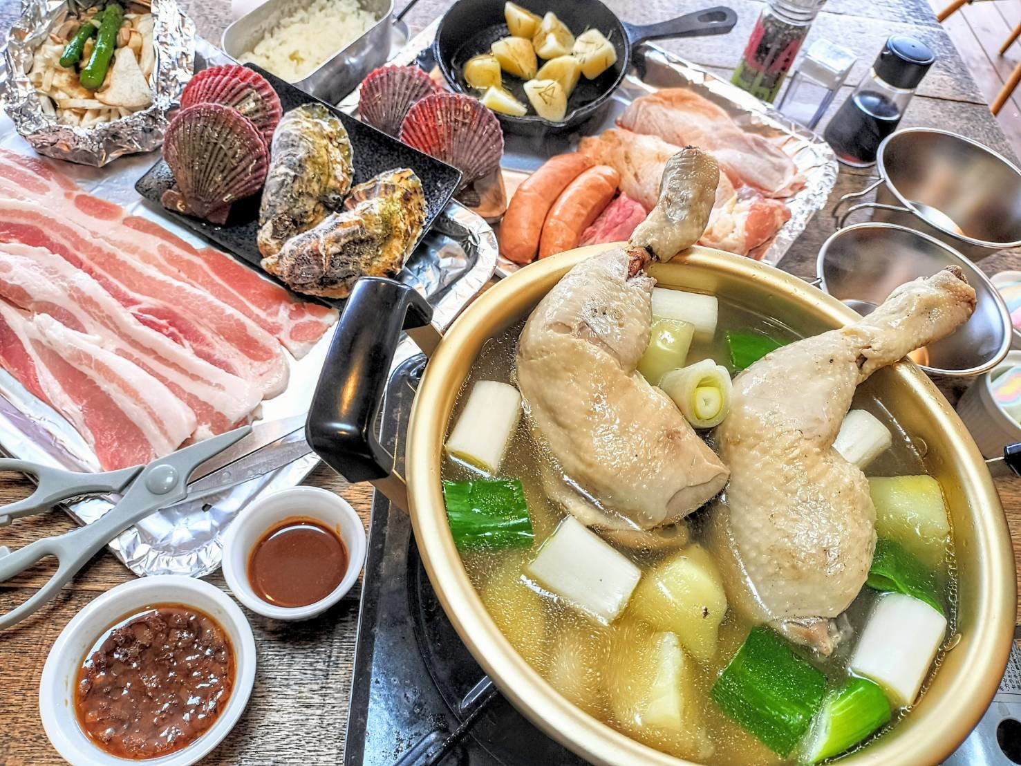 �^�b�J���}�����{�灕�T���M���v�T��BBQ2�l���ƁA���w��BBQ2�l���̎ʐ^