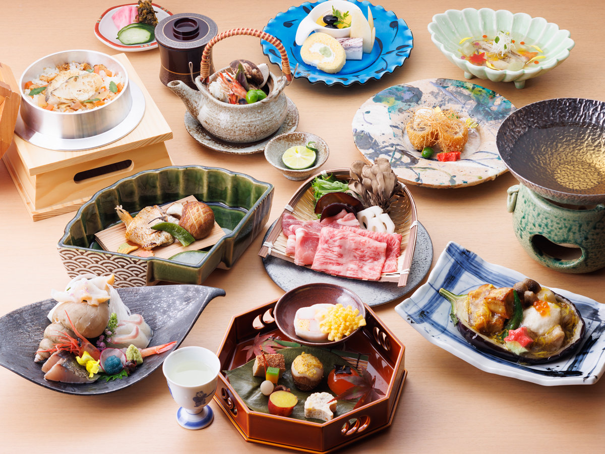 秋の味覚を盛り込んだ会席料理 イメージ一例