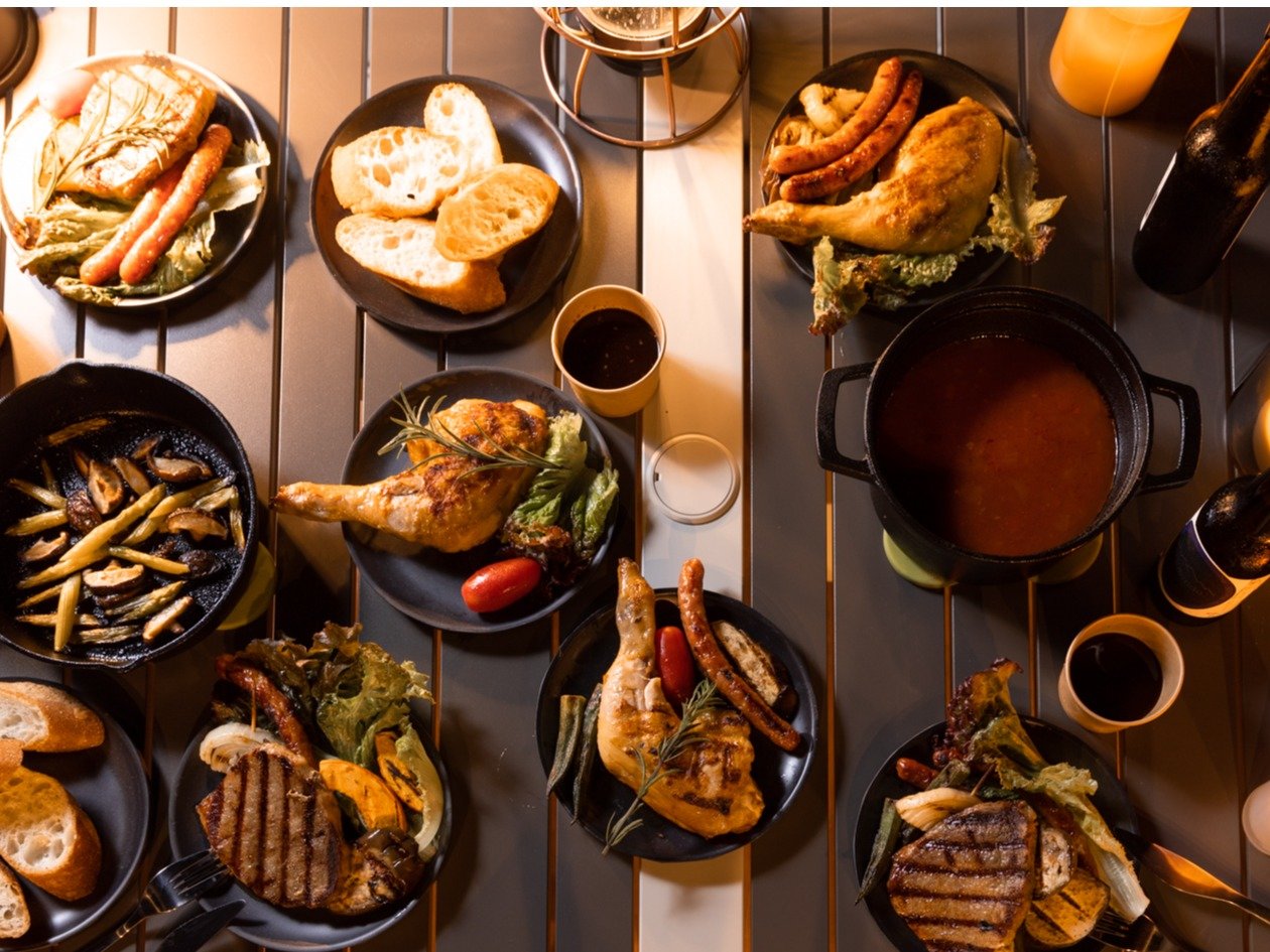 夜のBBQをご自身のタイミングで好きにお料理出来ます。