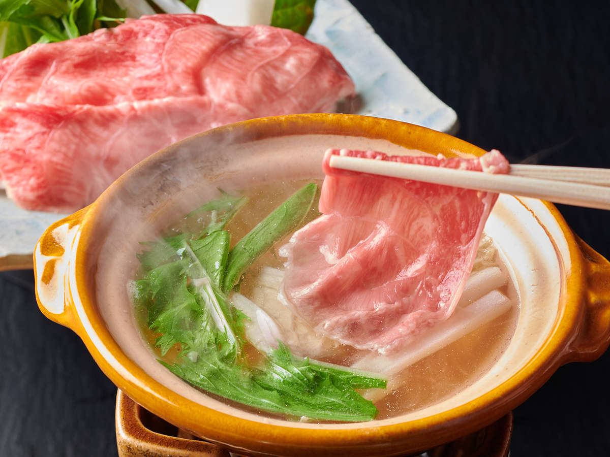 本陣平野屋 花兆庵：【飛騨牛尽くし】やわらかな赤身をあっさりと味わう「しゃぶしゃぶ」（じゃらんnet掲載画像）