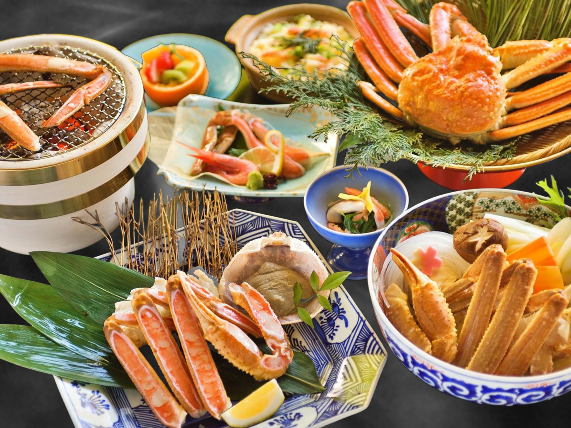 竹林が織りなす幻想と共に味わう料理長が厳選した旬味覚会席に舌鼓。蟹尽くし会席プラン販売開始。