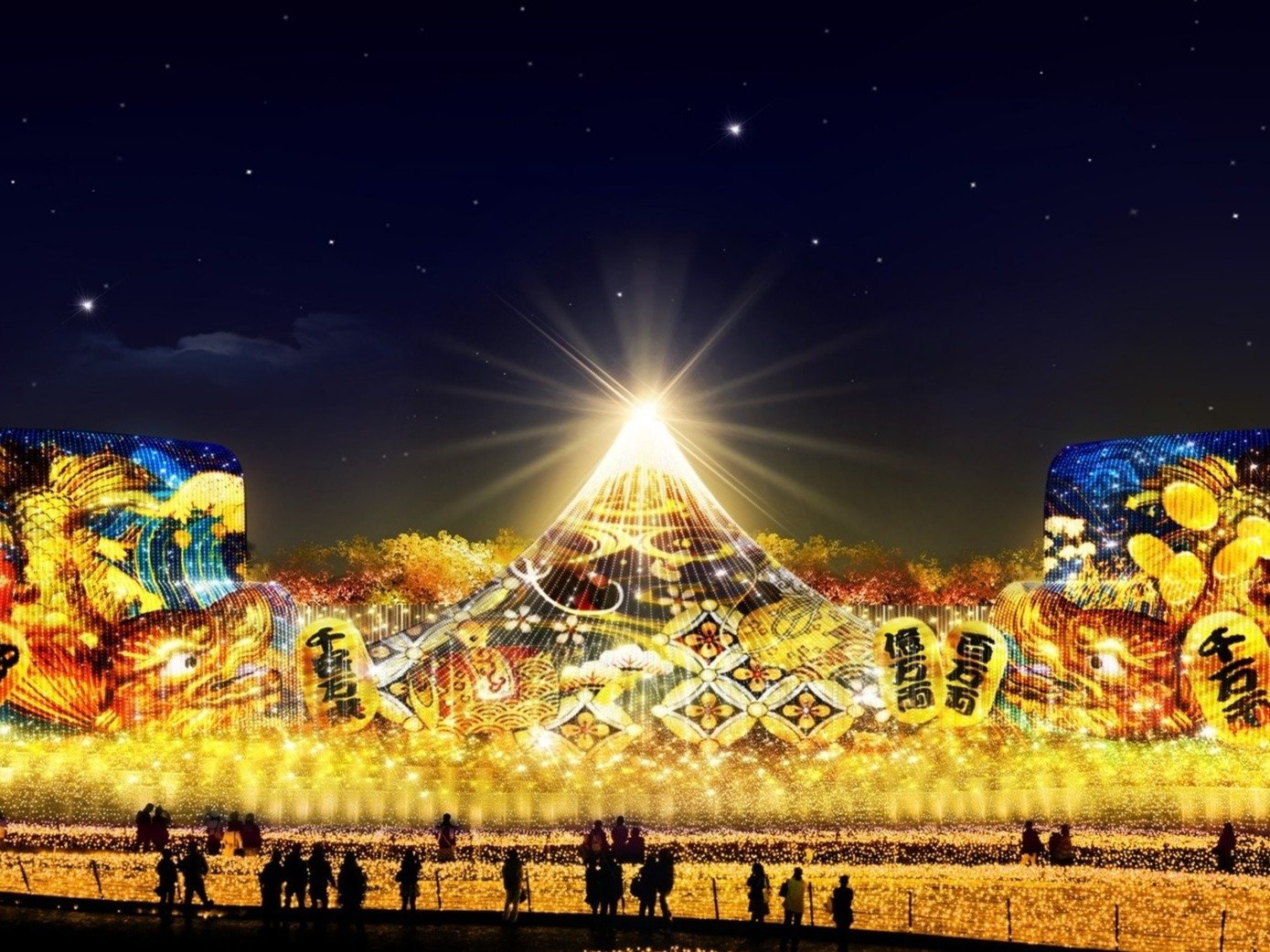 なばなの里2025イルミネーションテーマエリア  「ジパング」