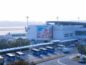 ホテルから見る広島空港