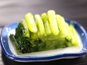 【ご夕食一例】朝も夜も野沢菜三昧♪本場の野沢菜漬けをご賞味ください。