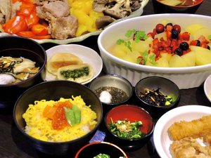 ■【朝食】味めぐり横丁〜ご当地逸品と彩り朝食〜