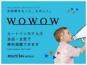 客室でWOWOW視聴可能♪