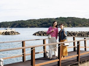宿の玄関までのアプローチ